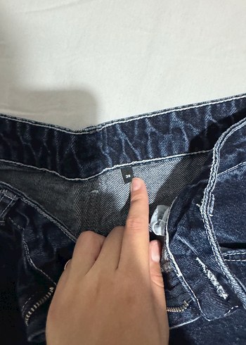 Trendyol & Milla Lacivert Bol Kesim Midi Denim Kadın Pantolon