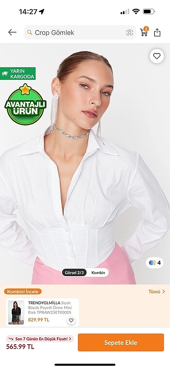 Milla Crop Gömlek