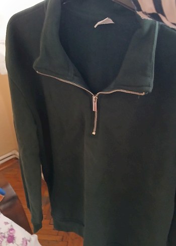 erkek yesil Fermuarlı Yüksek Yakalı Sweatshirt defacto 44 - Görsel 3