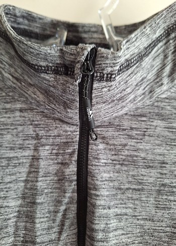 Trespass Gri Yarım Fermuarlı Yüksek Yaka Sweatshirt