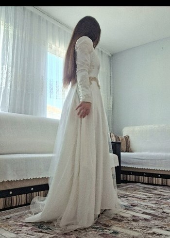 m Beden tesettür nikah elbisesi