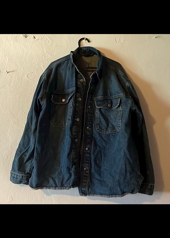 Lacivert Düğmeli Kadın Denim Ceket