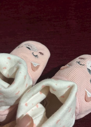 Nakışlı Pembe Kız Çocuk Ev Terliği - Görsel 3