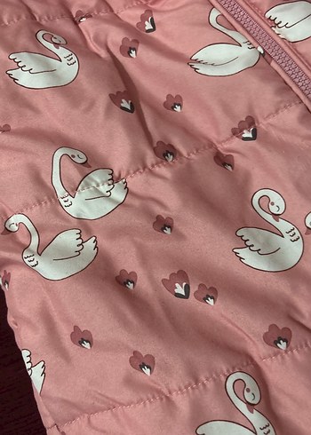 Kız Bebek Pembe Kuğu Desenli Tulum - Görsel 3