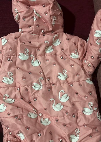 Kız Bebek Pembe Kuğu Desenli Tulum - Görsel 4