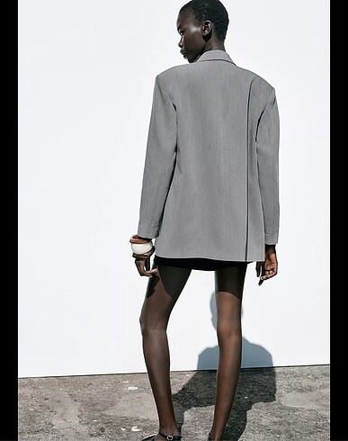 s Beden gri Renk Zara blazer
