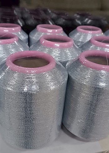 Gümüş Renkli sim İplik 1 bobin 500 gr