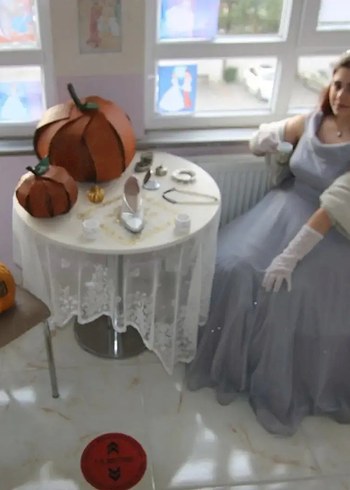 Gri Drapeli Uzun Abiye Elbise - Görsel 2