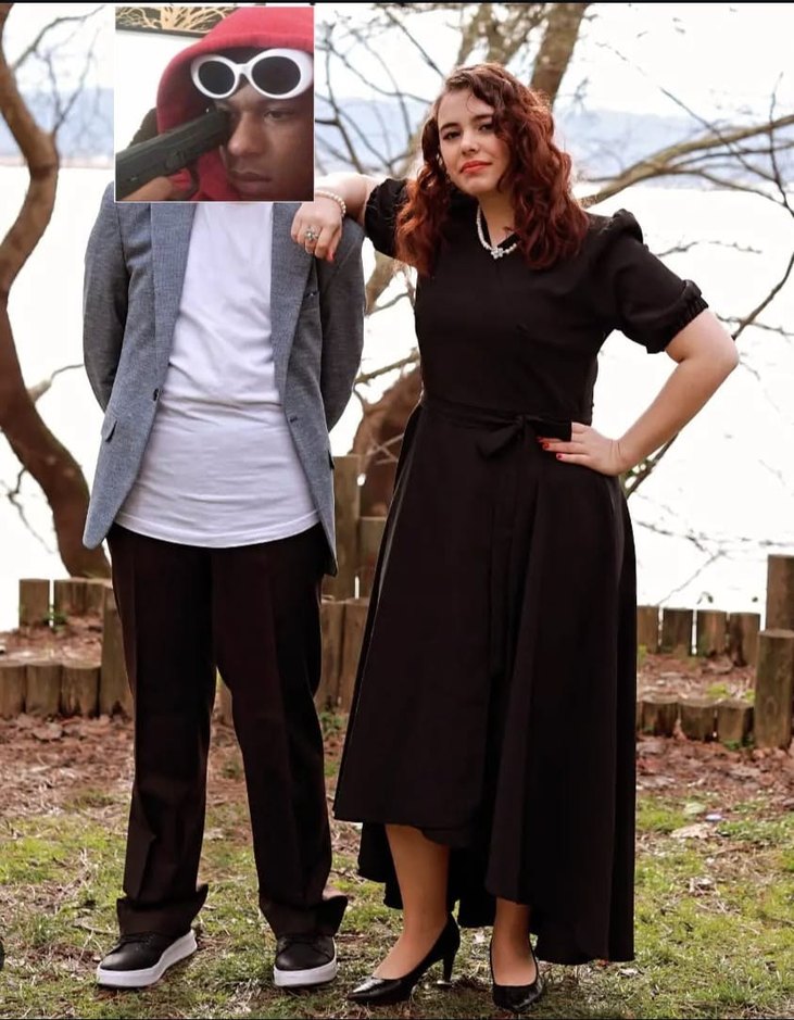 Siyah Midi V Yaka Dökümlü Kadın Elbise - Görsel 5