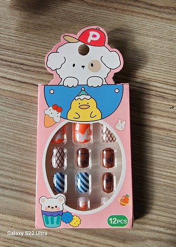 Renkli Karakterli Çocuk takma Tırnak 12'li - Görsel 7