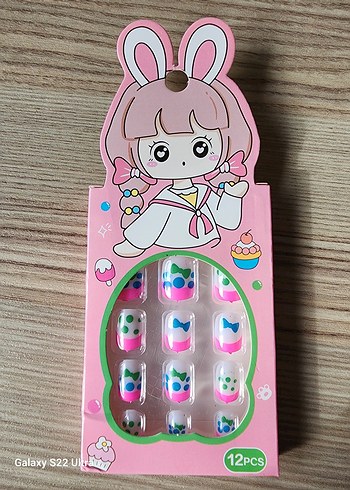 Renkli Karakterli Çocuk takma Tırnak 12'li - Görsel 2