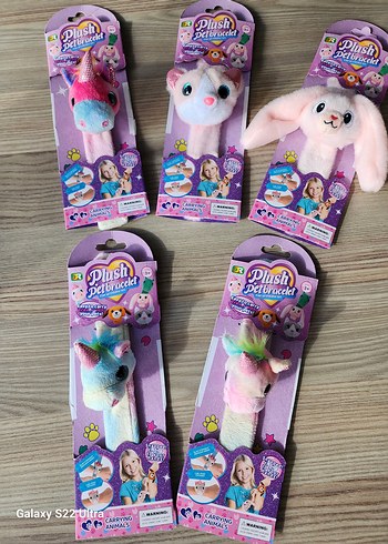 Pastel renkli Peluş Hayvan Figürlü Saat Oyuncak - Görsel 3