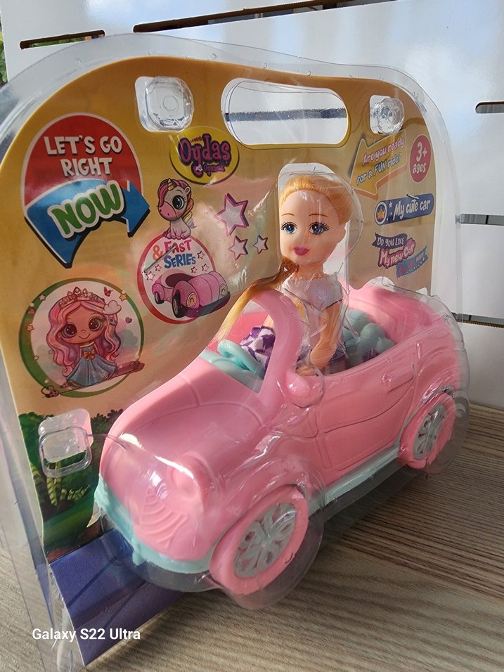 Pembe Oyuncak Arabalı Bebek - Görsel 3