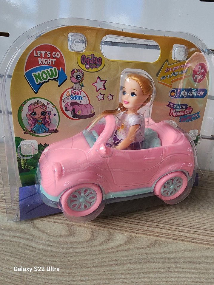 Pembe Oyuncak Arabalı Bebek - Görsel 2