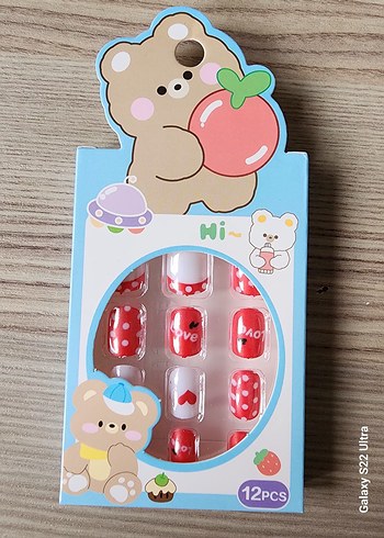 Pastel Çok Renkli Çocuk takma Tırnak - Görsel 5