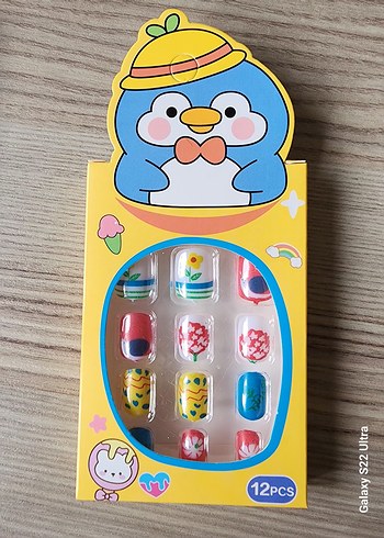 Pastel Çok Renkli Çocuk takma Tırnak - Görsel 3