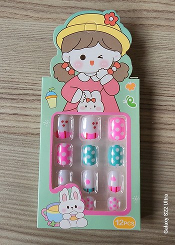 Pastel Çok Renkli Çocuk takma Tırnak - Görsel 6