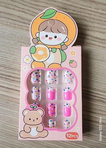 Pastel Çok Renkli Çocuk takma Tırnak - Görsel 4