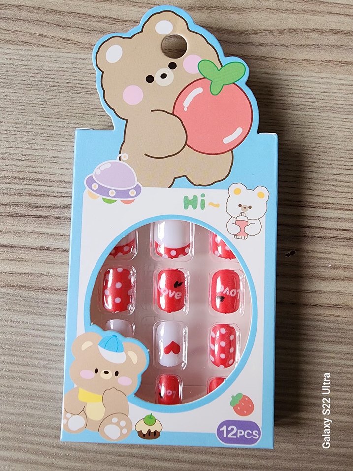 Pastel Çok Renkli Çocuk takma Tırnak - Görsel 5