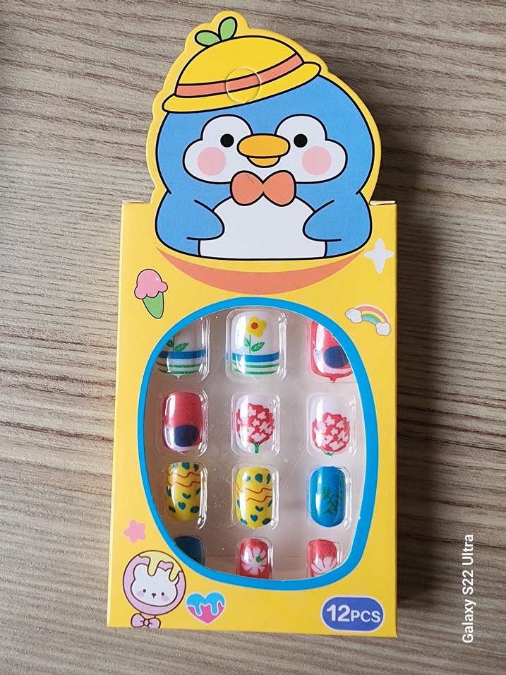 Pastel Çok Renkli Çocuk takma Tırnak - Görsel 3