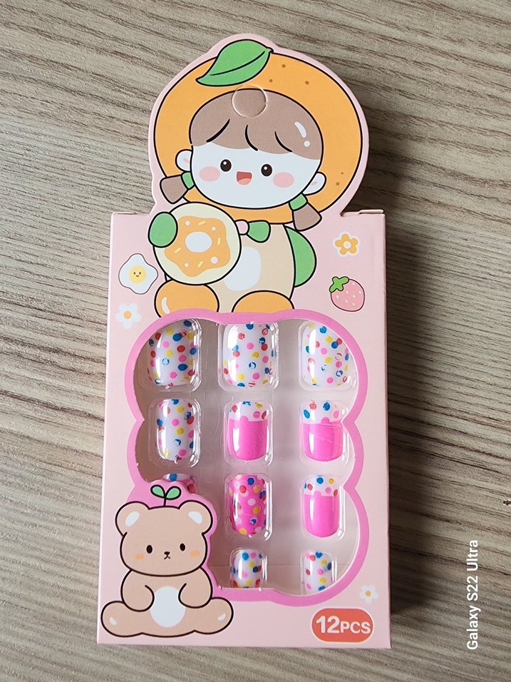 Pastel Çok Renkli Çocuk takma Tırnak - Görsel 4