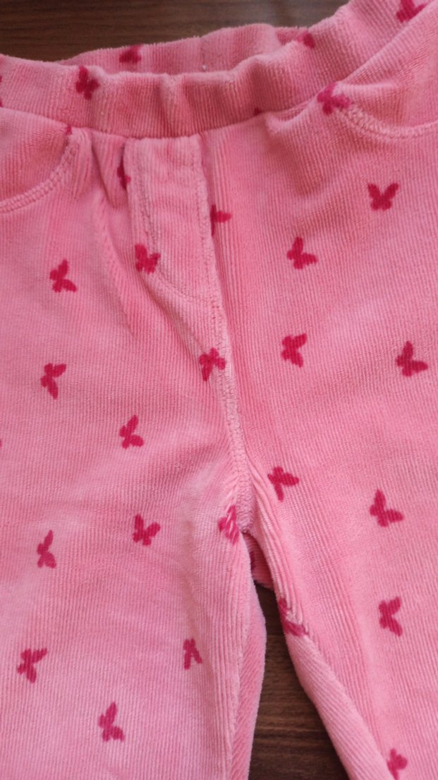 Kız Çocuk Pembe Kadife Tayt - Görsel 5