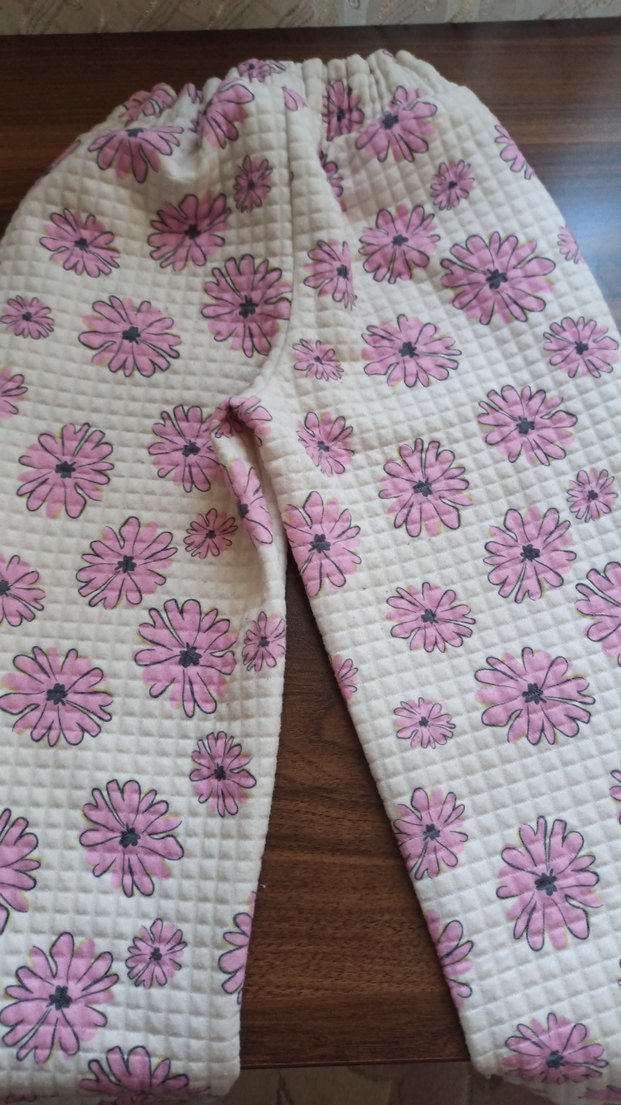 Kız Çocuk Pembe Çiçekli Rahat Eşofman Altı - Görsel 3