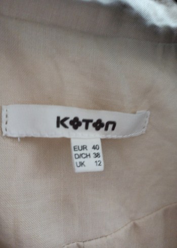 Kısa Kollu Kemerli Bej Kadın Blazer - Görsel 3