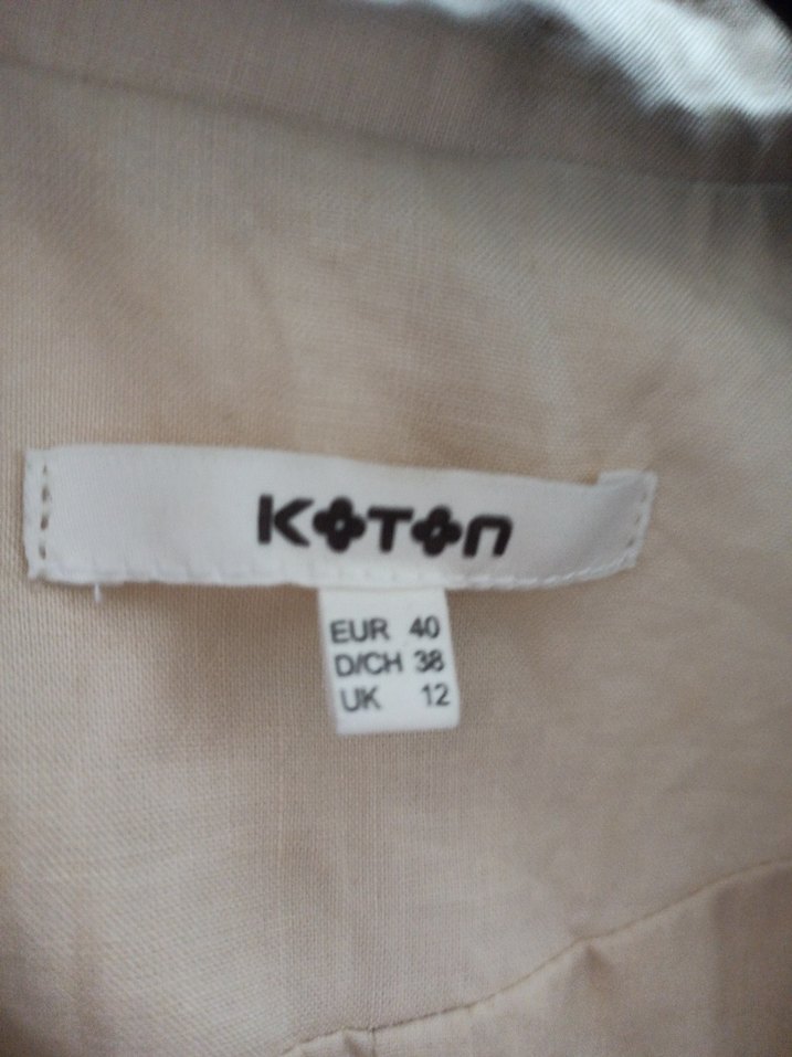 Kısa Kollu Kemerli Bej Kadın Blazer - Görsel 3