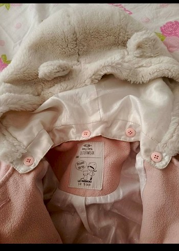 Pembe Kürklü Kız Çocuk Kabanı - Görsel 3