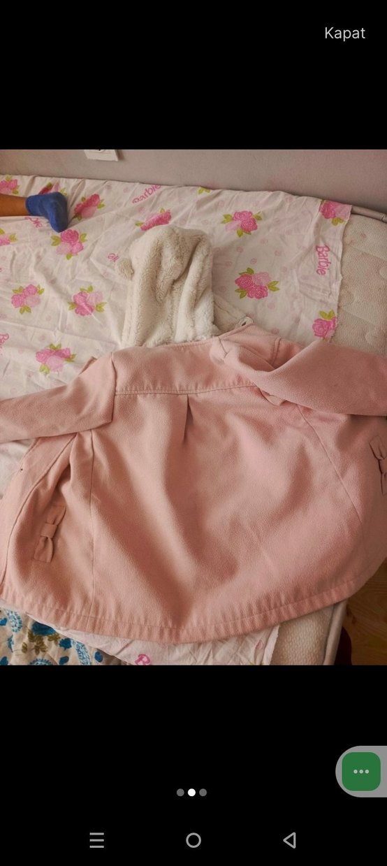 Pembe Kürklü Kız Çocuk Kabanı - Görsel 2