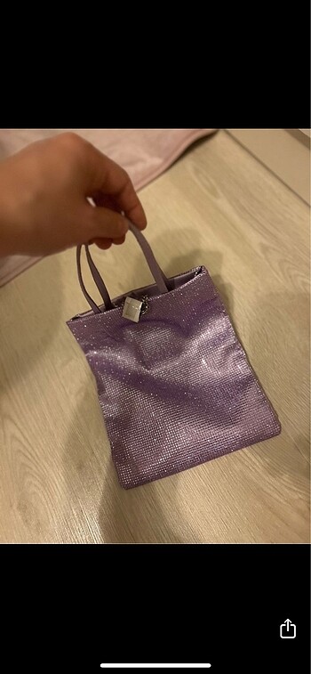 Zara mor lila ufak çanta abiye