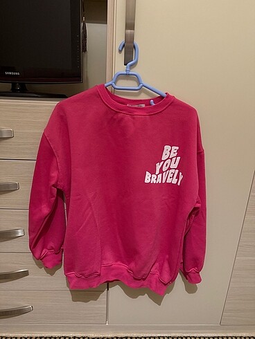 fuşya içi yünlü sweatshirt