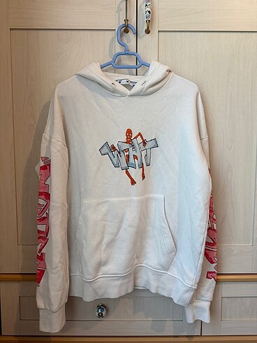 off white kapüşonlu sweatshirt