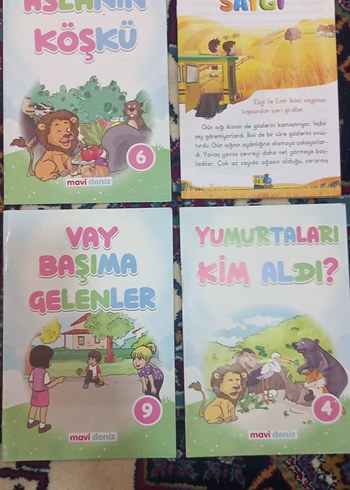 Çocuklar için 4 Renkli Hikaye Kitabı Seti