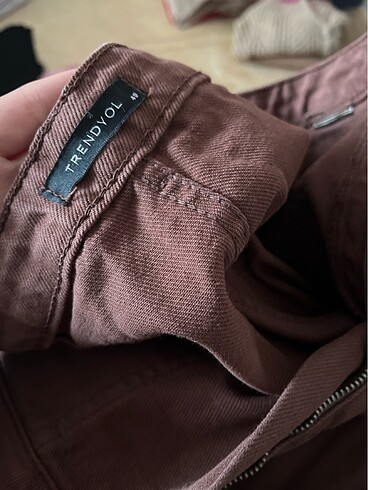 Trendyol kahverengi wide leg jean - Görsel 3