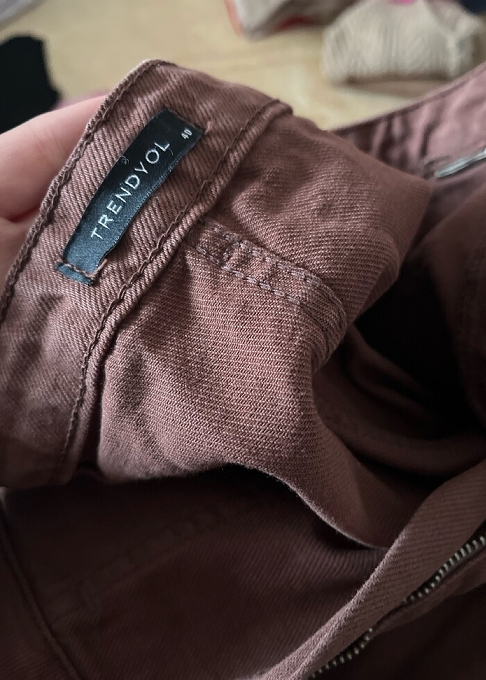 Trendyol kahverengi wide leg jean - Görsel 3