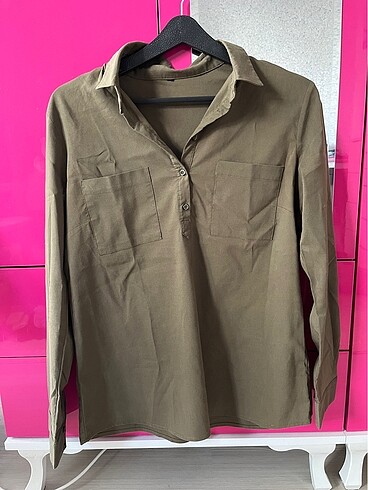 Haki renk gömlek - Görsel 2