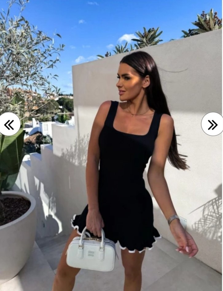 Krem Triko Mini Elbise - Görsel 2