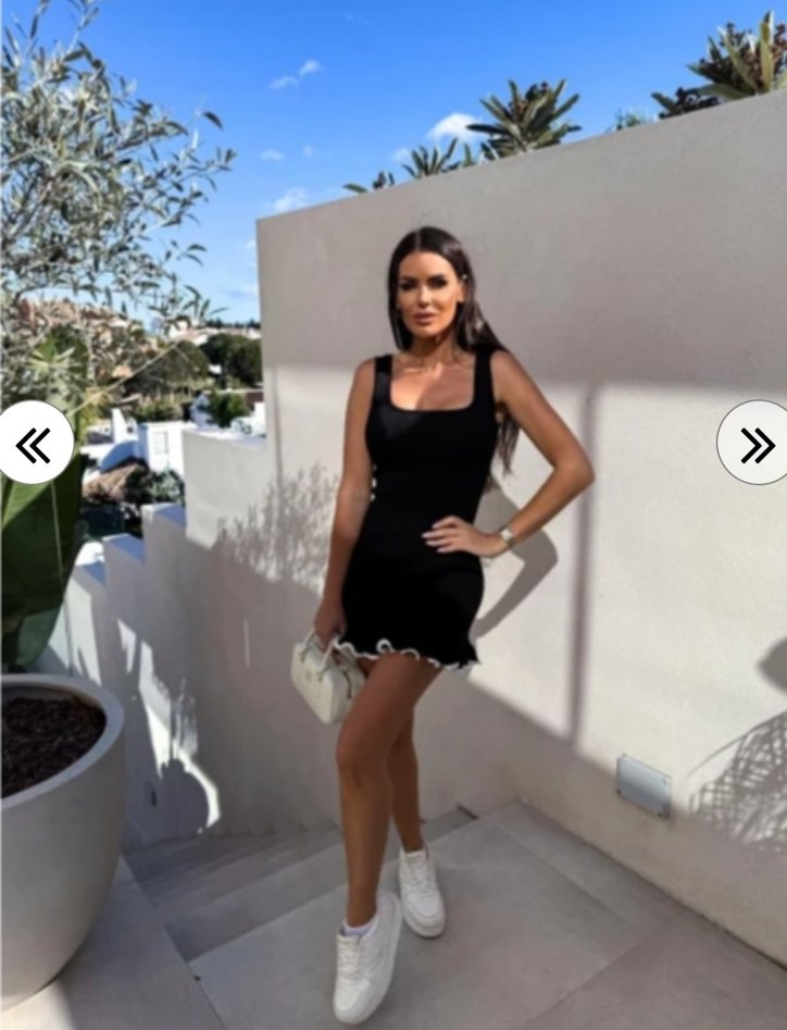 Krem Triko Mini Elbise - Görsel 4