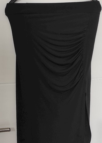 Siyah Drapeli Mini Midi Etek - Görsel 5