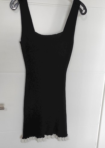 Siyah Triko Mini Elbise - Görsel 5