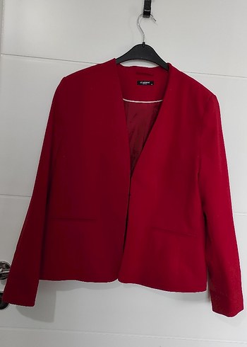 44 Beden Kırmızı Düğmeli Kadın Blazer Ceket