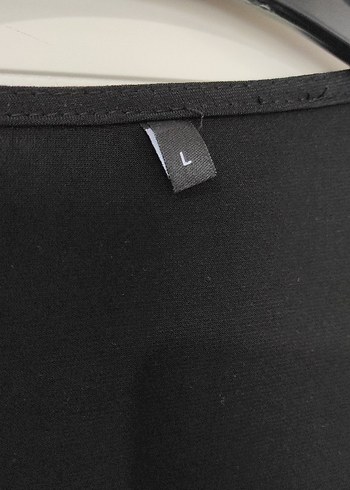 Uzun Kollu, V Yaka, Fırfırlı Mini Siyah Elbise - Görsel 6