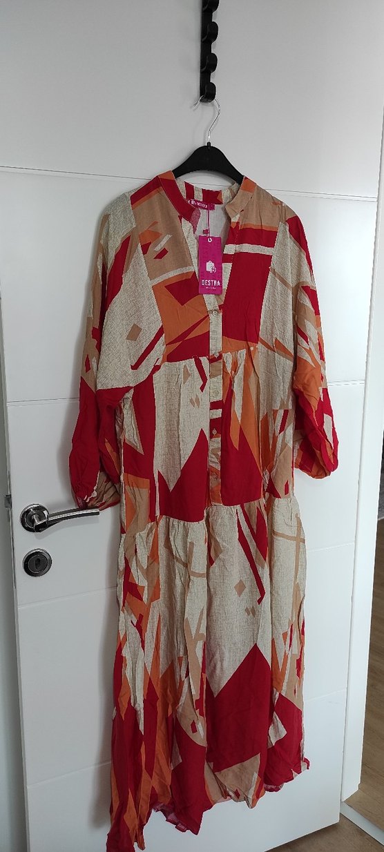 Bohem Çok Renkli Uzun Elbise - Görsel 2