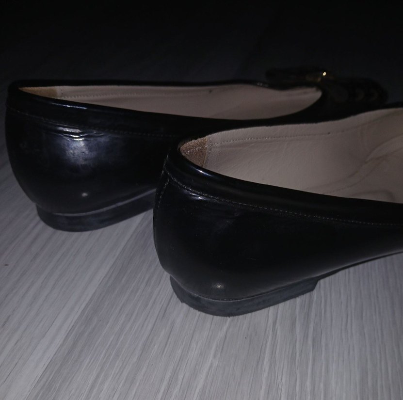 Klasik Siyah Tokalı Kadın Düz Ayakkabı - Görsel 3