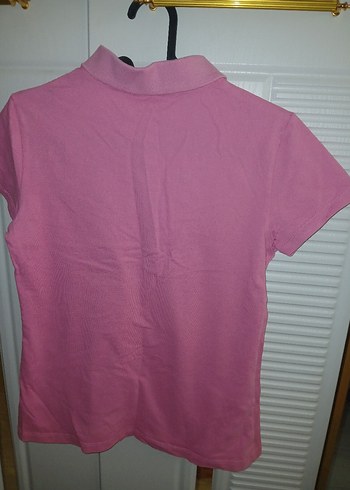 Pembe Kısa Kollu Polo Tişört - Görsel 3