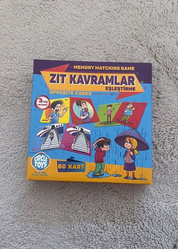 Zıt Kavramlar Eşleştirme Hafıza Oyunu 60 Kart