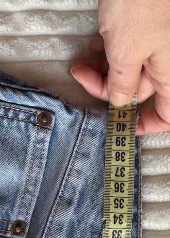 l Beden mavi Renk Gri Bol Kesim Midi Kadın Kot Pantolon