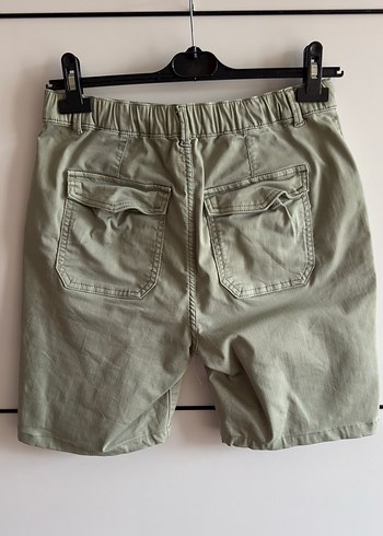 Marks & Spencer Kadın Gri Keten Bol Kesim Mini Şort